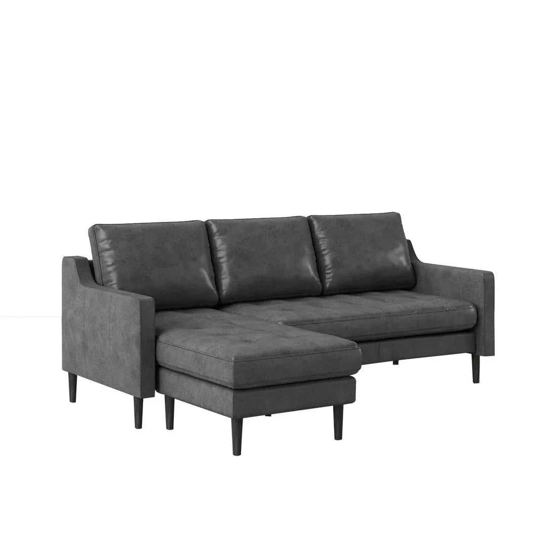 Pacific 4 Seater Leather L Shape Sofa for Living Room