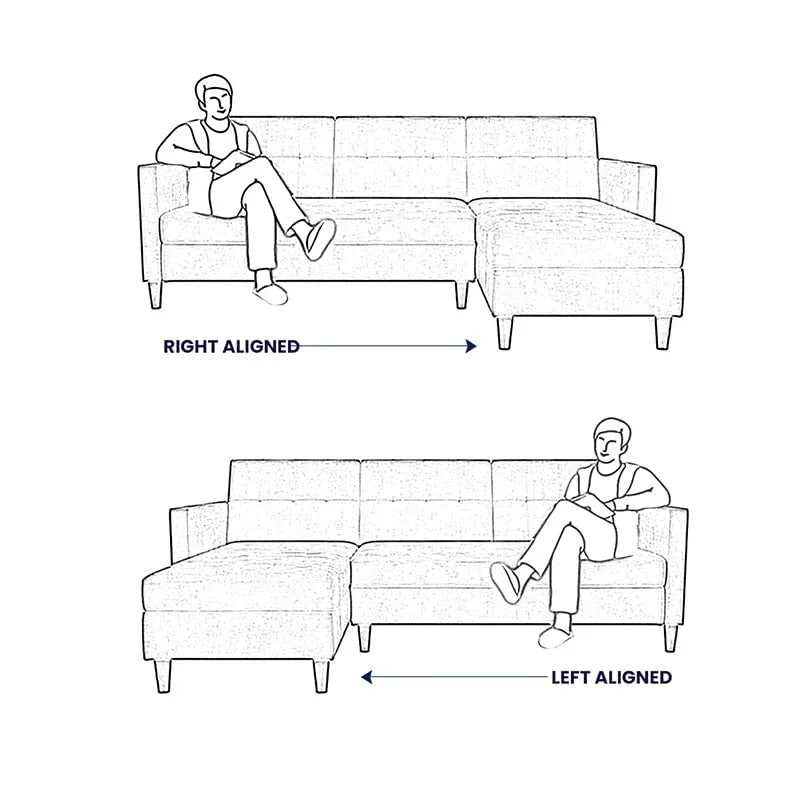 Yolo 4 Seater Fabric Interchangeable L Shape Sofa For Living Room | Bedroom | Office