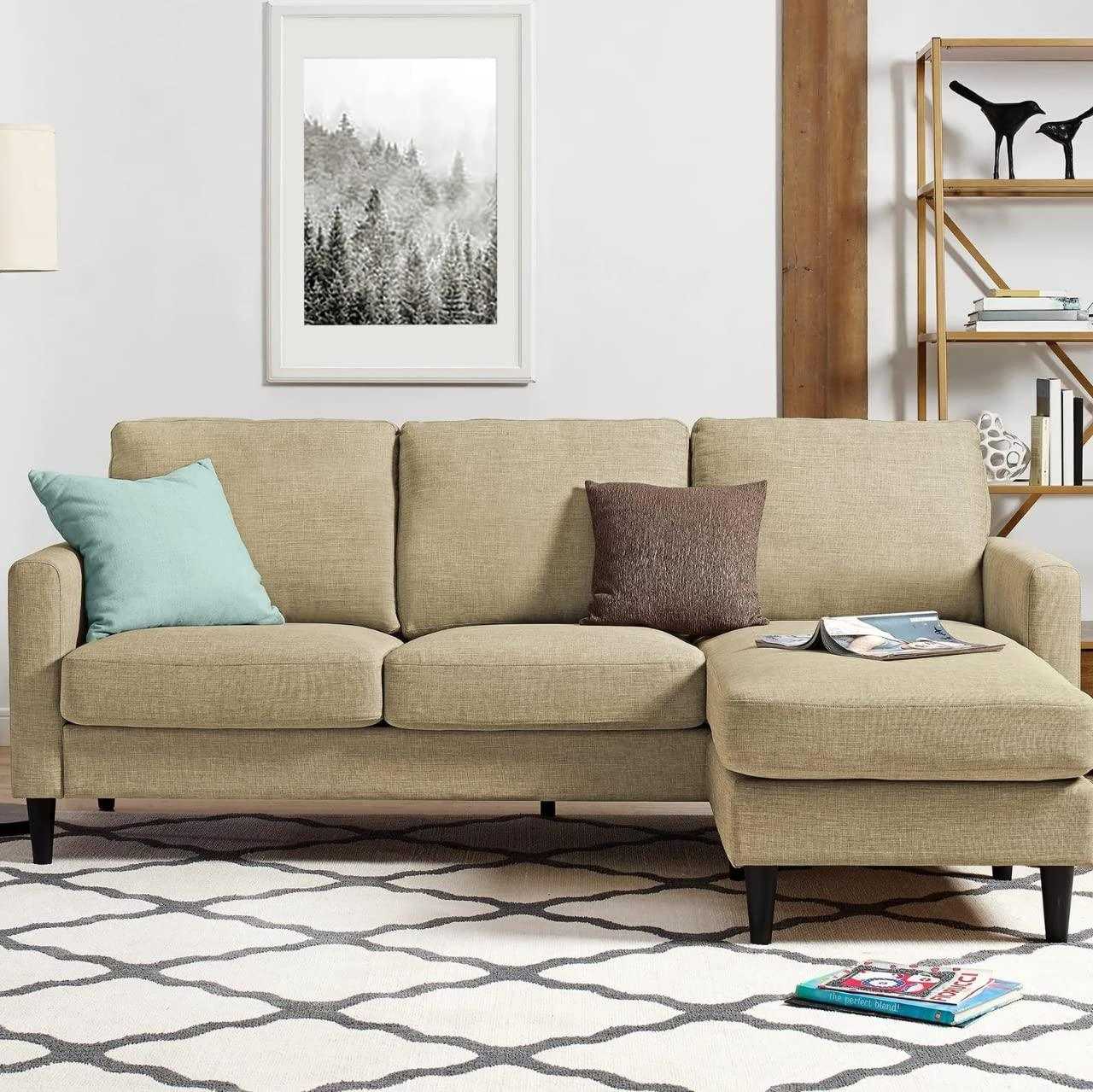 Yolo 4 Seater Fabric Interchangeable L Shape Sofa For Living Room | Bedroom | Office