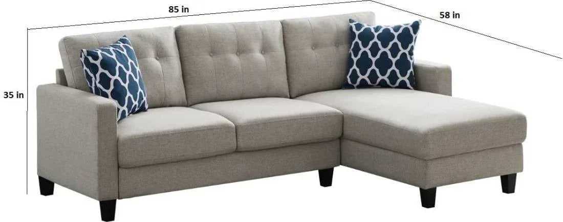 Tred 4 Seater L Shape Sofa Set For Living Room