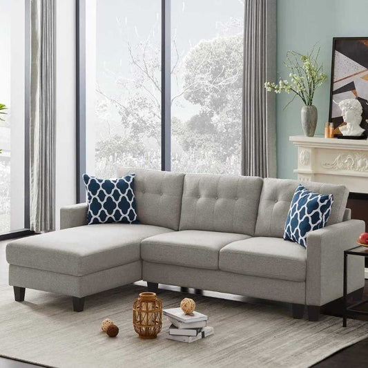 Tred 4 Seater L Shape Sofa Set For Living Room