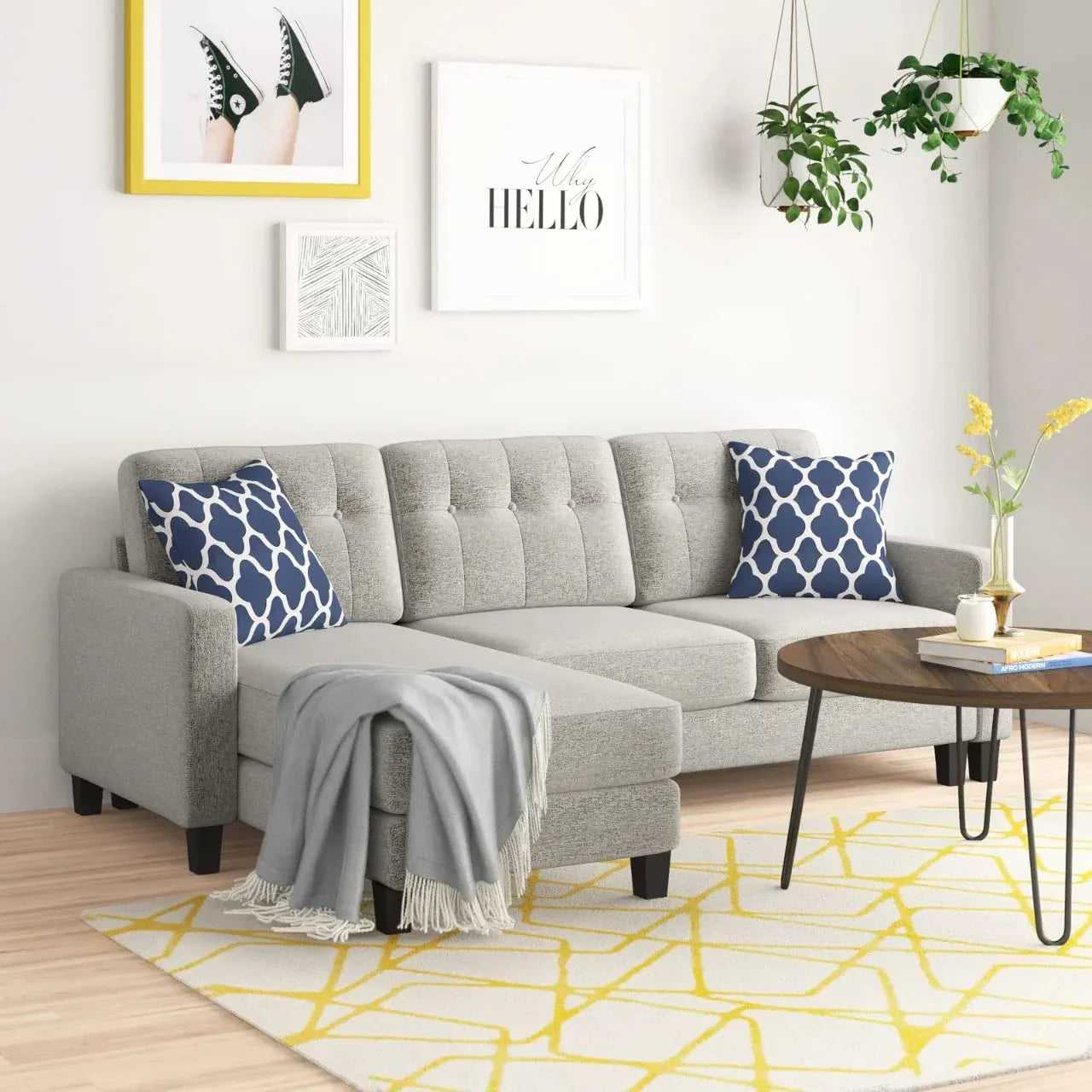 Tred 4 Seater L Shape Sofa Set For Living Room