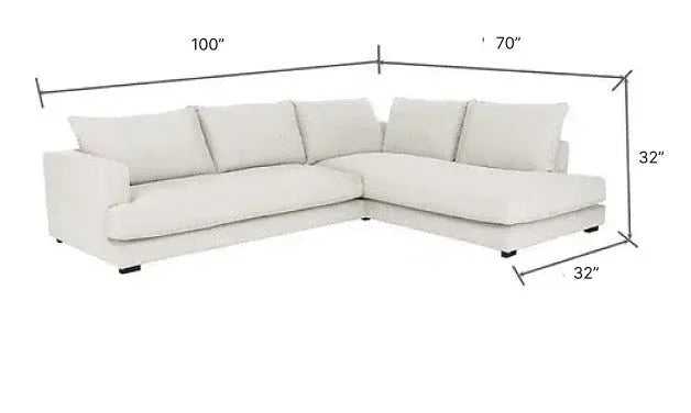 Wayside L Shape 6-Seater Fabric Corner Sofa