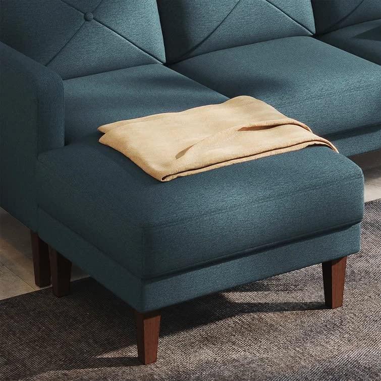 Yuka L Shape 4 Seater L Shape Sofa Furniture with 2 Seater Bench for Living Room | Bedroom | Office