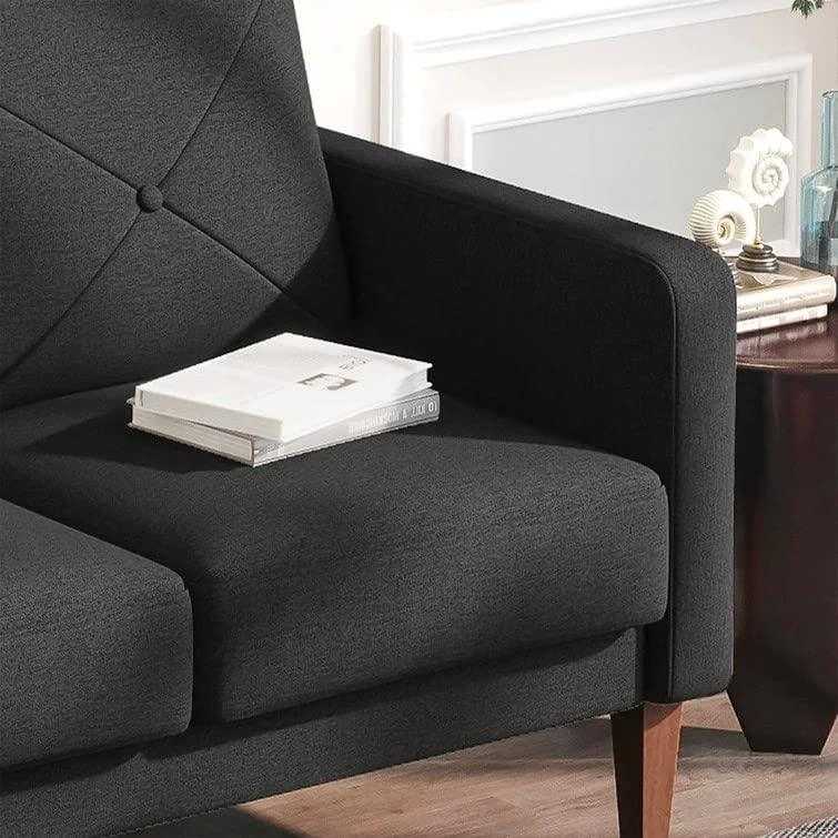 Yuka L Shape 4 Seater L Shape Sofa Furniture with 2 Seater Bench for Living Room | Bedroom | Office
