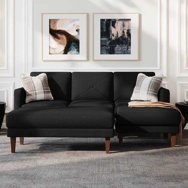 Yuka L Shape 4 Seater L Shape Sofa Furniture with 2 Seater Bench for Living Room | Bedroom | Office