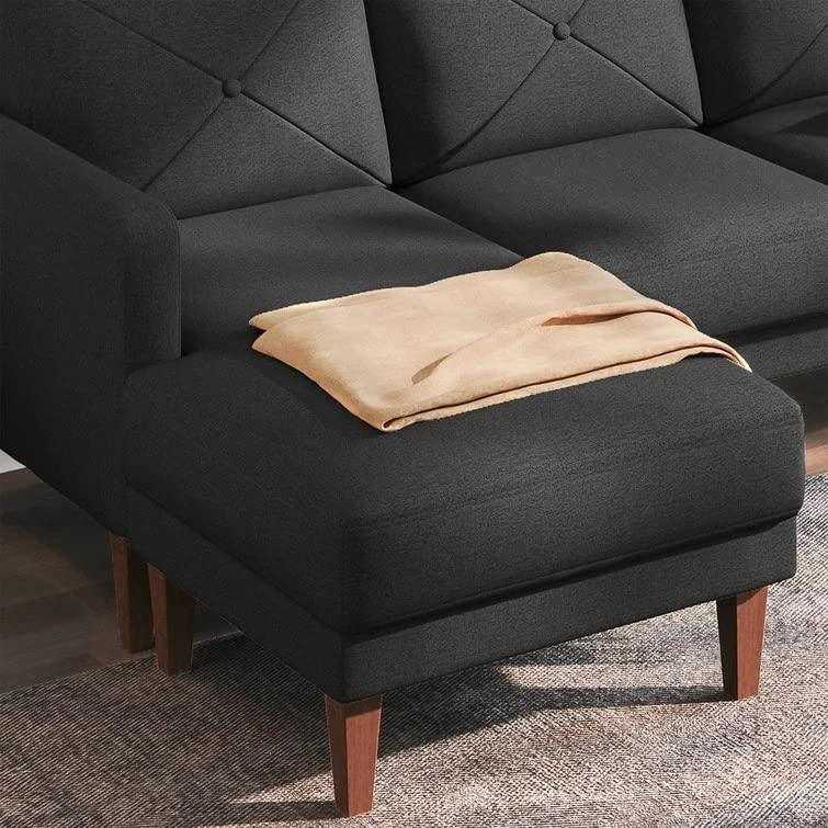 Yuka L Shape 4 Seater L Shape Sofa Furniture with 2 Seater Bench for Living Room | Bedroom | Office