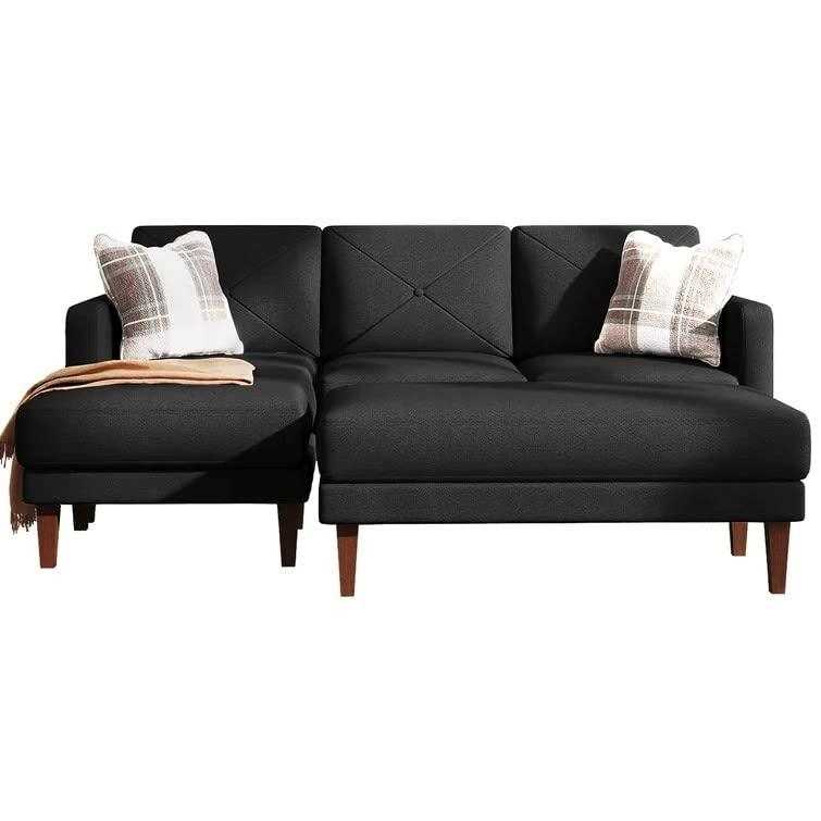 Yuka L Shape 4 Seater L Shape Sofa Furniture with 2 Seater Bench for Living Room | Bedroom | Office