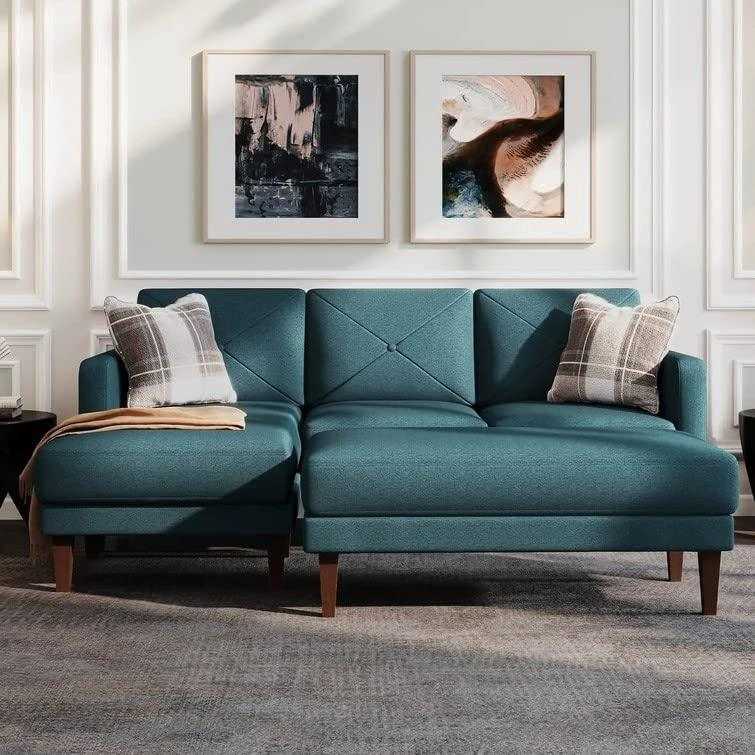 Yuka L Shape 4 Seater L Shape Sofa Furniture with 2 Seater Bench for Living Room | Bedroom | Office