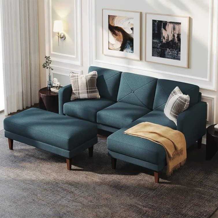 Yuka L Shape 4 Seater L Shape Sofa Furniture with 2 Seater Bench for Living Room | Bedroom | Office