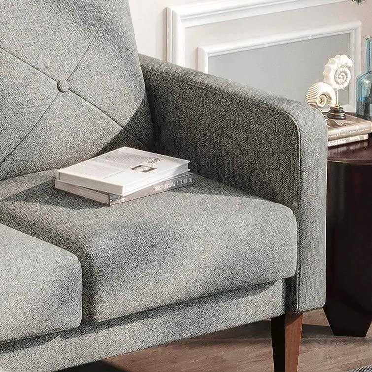 Yuka L Shape 4 Seater L Shape Sofa Furniture with 2 Seater Bench for Living Room | Bedroom | Office