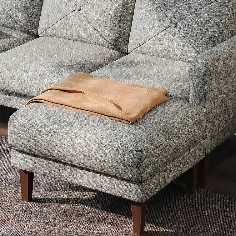 Yuka L Shape 4 Seater L Shape Sofa Furniture with 2 Seater Bench for Living Room | Bedroom | Office