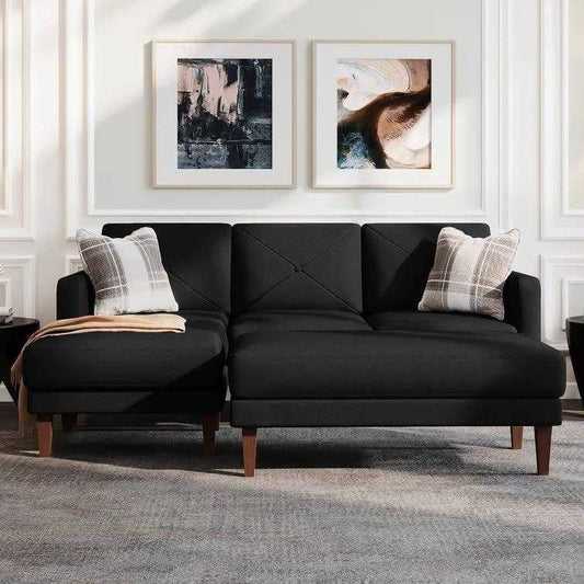 Yuka L Shape 4 Seater L Shape Sofa Furniture with 2 Seater Bench for Living Room | Bedroom | Office