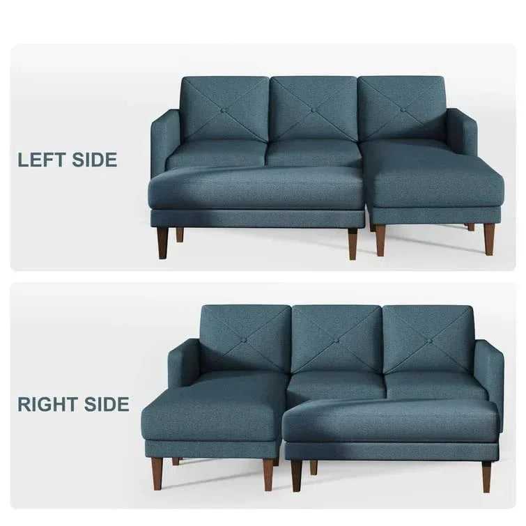 Yuka L Shape 4 Seater L Shape Sofa Furniture with 2 Seater Bench for Living Room