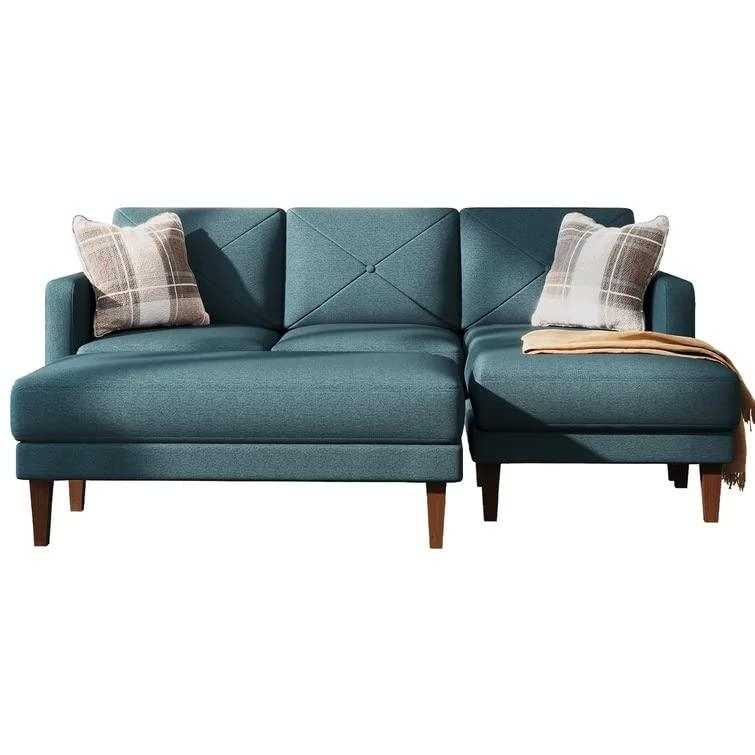 Yuka L Shape 4 Seater L Shape Sofa Furniture with 2 Seater Bench for Living Room