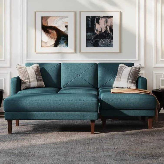 Yuka L Shape 4 Seater L Shape Sofa Furniture with 2 Seater Bench for Living Room