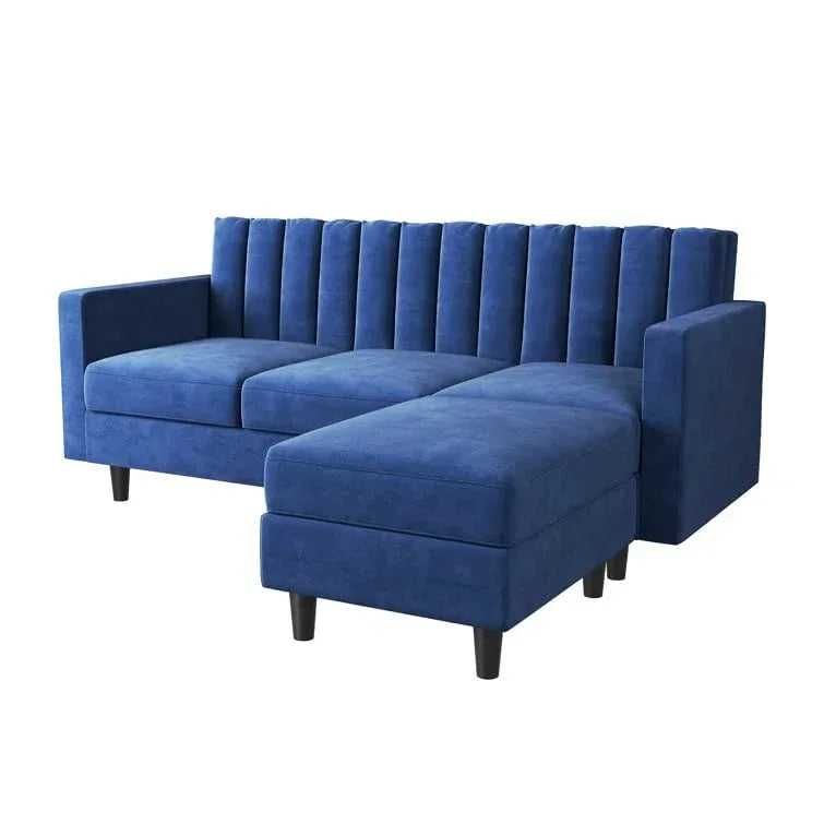 Zia L Shape 3 Seater Reversible Sofa with Ottoman for Living Room